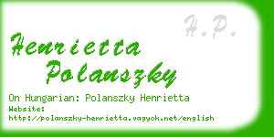 henrietta polanszky business card